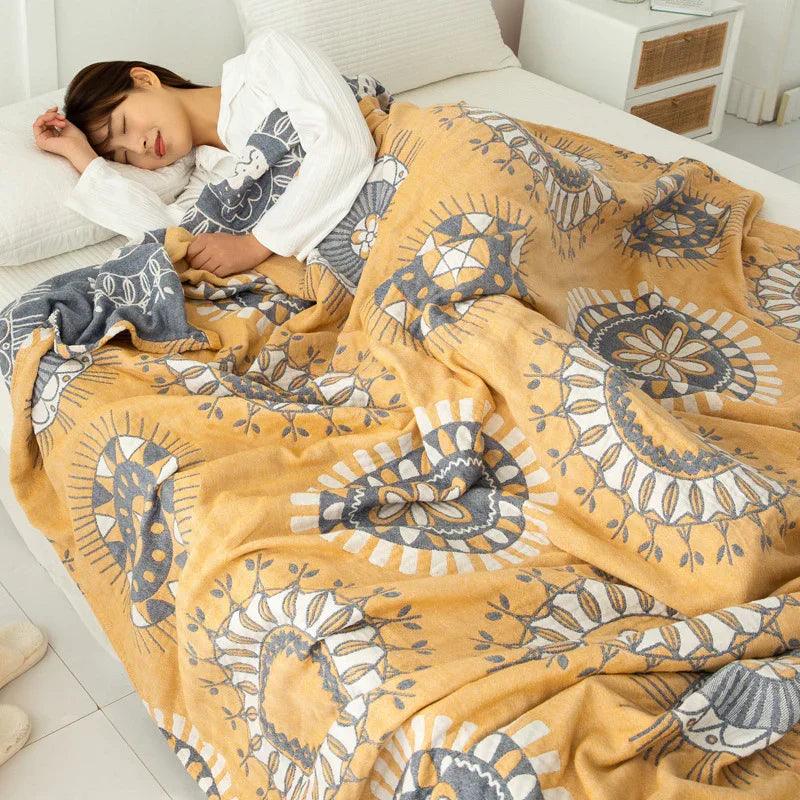 Cotton Four-layer Gauze Towel Blanket Air Conditioning Blanket Thin Duvet