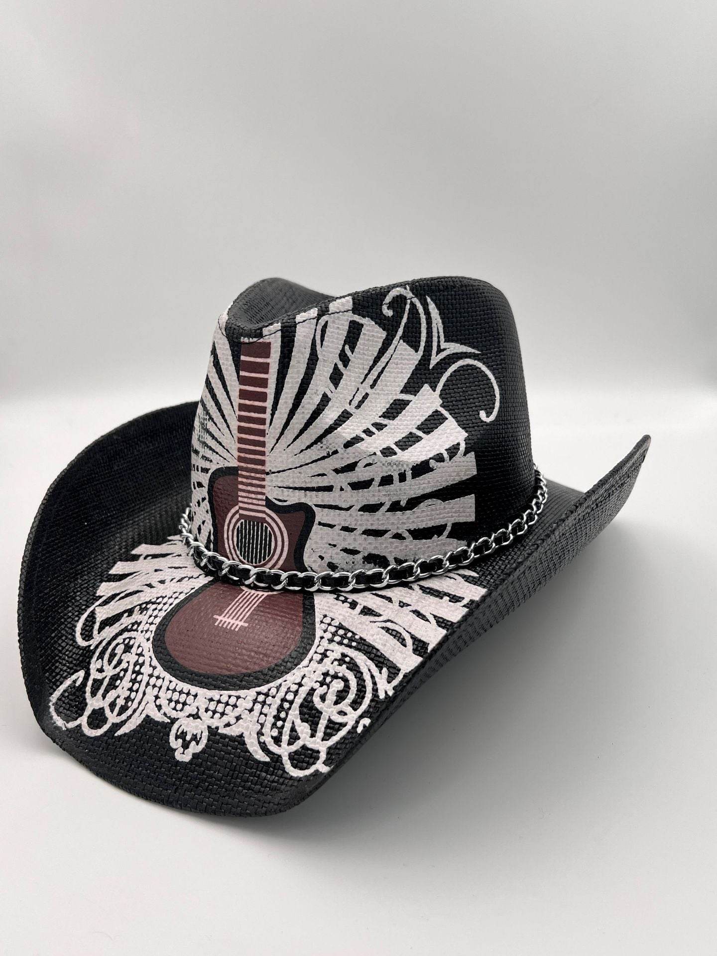 Summer Outdoor Ethnic Style Felt and Straw Cowboy Hat
