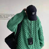 Teenager's Oversized Knitted Pullover sweater for men Street Hip Pop style