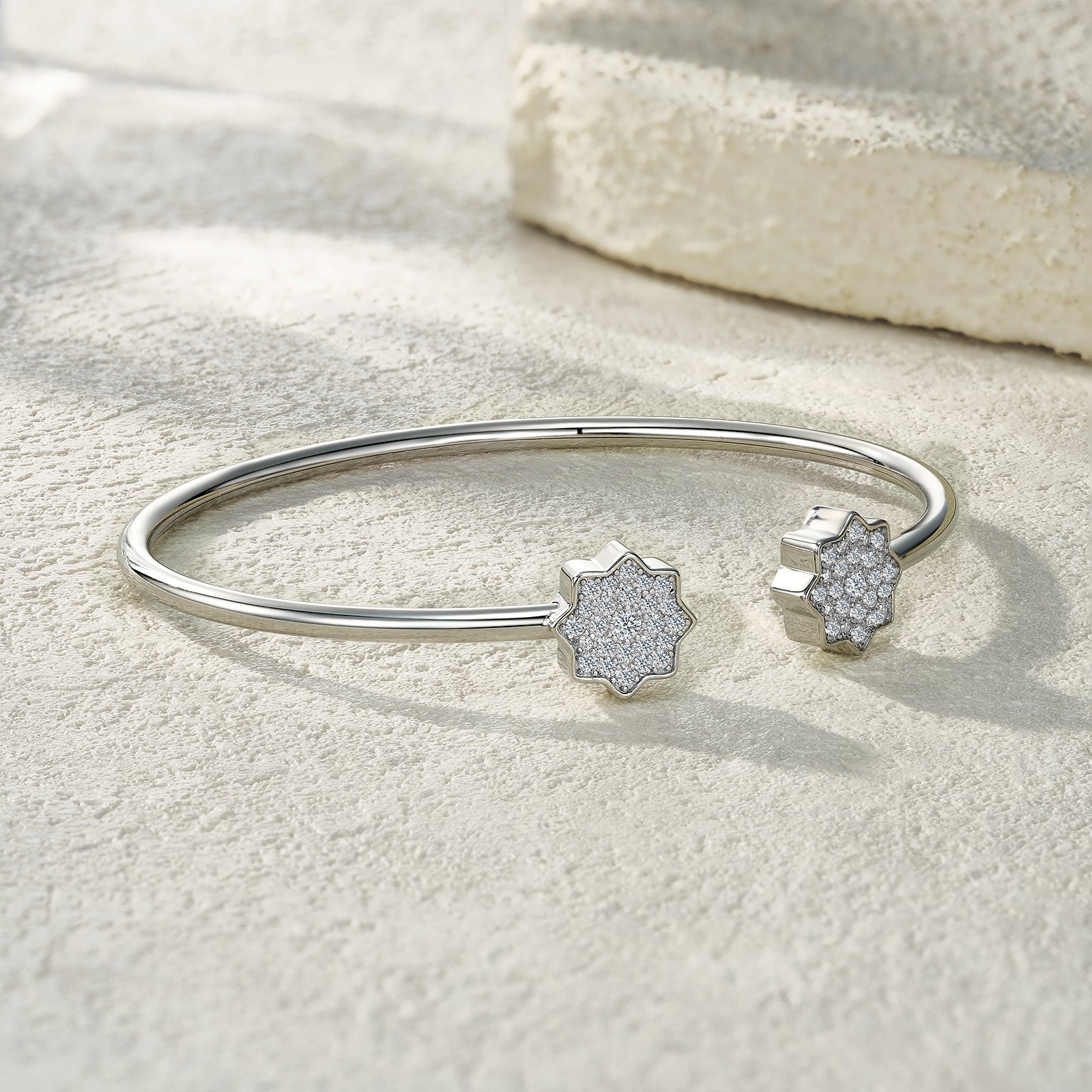 Moissanite Minimalist Platinum Bracelet – S925 Silver & GRA Certified