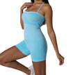 Hip Rise Waist Tight Sleeveless Yoga Jumpsuit Short Workout Romper