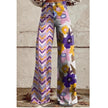 Graphic Printed Bell Bottom Pants for Women – 3D Print Flare Denim Trousers