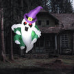 Outsunny 4ft Inflatable Halloween Decoration, Lighted Window Sticker Ghost In Hat, Blow Up Outdoor LED Yard Display, Waterproof