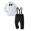 Boys' Formal Suit Set - Dress Shirt & Suspender Pants for Kids Canada USA