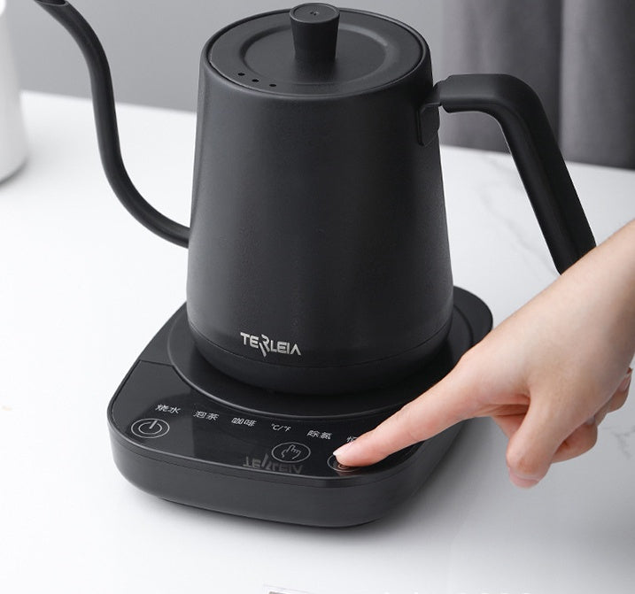 Gooseneck Electric Kettle, Stainless Steel, Touch Control with Keep Warm Function