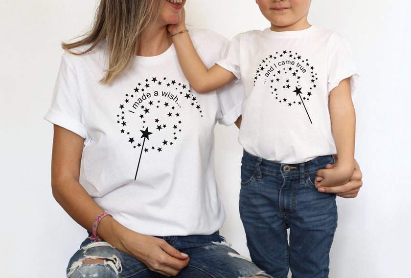 I Made A Wish and I Came True Matching Mommy and Me T-Shirts