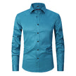 Men's Long Sleeve Business Casual Shirt – Loose Fit, 10 Colors, S–8XL | Canada & USA