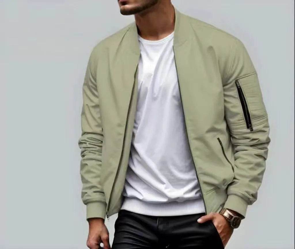 Men's Casual Baseball Varsity Jacket Spring And Autumn