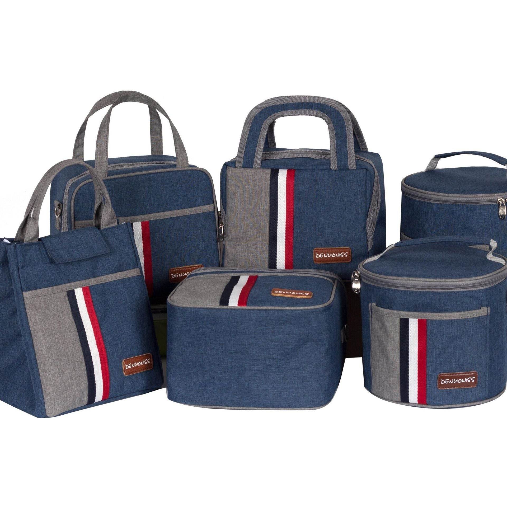 Thermal Insulated Denim Work Lunch Bag for Women