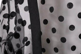 Middle East Apparel Women's Cross-border Polka Dot Perspective Cardigan Long Shawl Open Front Abaya Kimono Abaya for Dubai Turkey Women Two piece