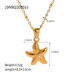 Stainless Steel Shell & Starfish Beach Necklace – Electroplated Clavicle Chain for Women (14 Styles)