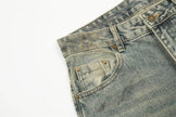 Hole Denim Men Trousers Heavy Industry Washing Jeans