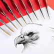 Gouache Oil Painting Watercolor Hand-painted Crochet Pen Paint Brush Miniature and Micro Detail Paint Brush, Triangular Grip Handles Art Brushes For  Acrylic Painting
