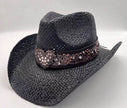 Summer Outdoor Ethnic Style Felt and Straw Cowboy Hat