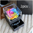 Eternal Flower Rose Jewelry Box for Birthday Presents Valentines Day Wedding Gift Box