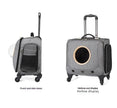 Rolling Pet Carrier Suitcase with Trolley Handle & Breathable Window