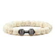 Turquoise Energy Gun Black Electroplated Alloy Beaded Bracelet