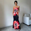 Women's Floral Print Strapless Slim-fit Maxi Dress | Canada & USA