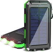 Solar Power Bank 10000mAh – Waterproof, LED Flashlight, SOS, Compass & Carabiner