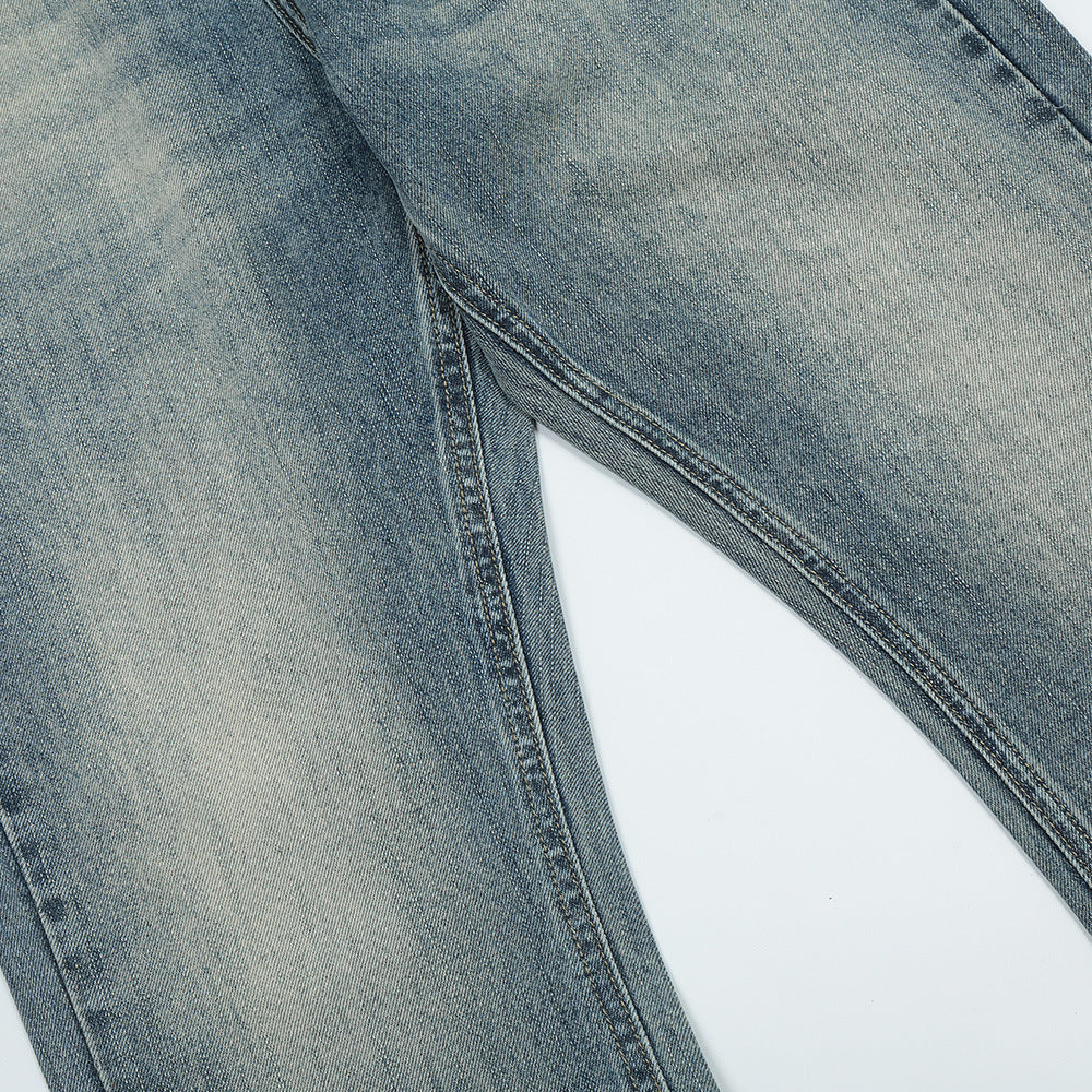 Men's Loose Wide-Leg Contrast Color Jeans – Fashion Baggy Denim Trousers
