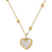 Heart-shape Love Necklace For Valentines Day Temperamental Personality Minimalist Stove Real Gold Necklace Female