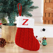 Cute Letters Christmas Stockings Decorative Creative Tree Pendant Wool Knitted Socks