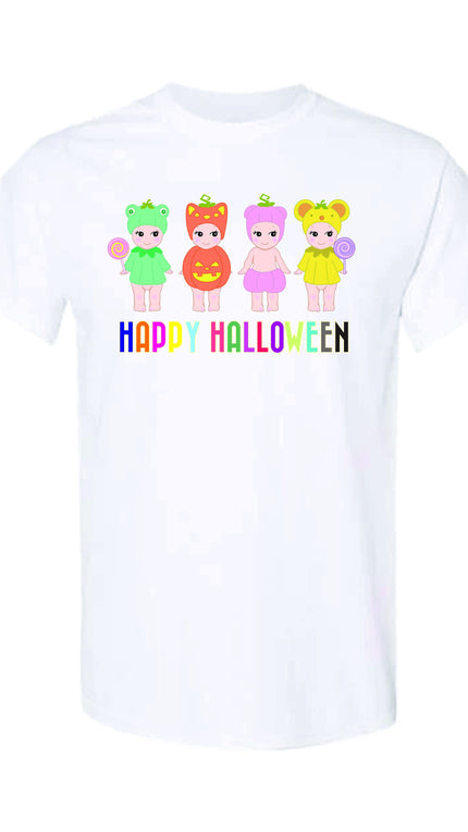 [Adult size] Halloween Sonny Angel T-Shirt – Cute Spooky Angel Graphic Tee, Unisex 100% Cotton