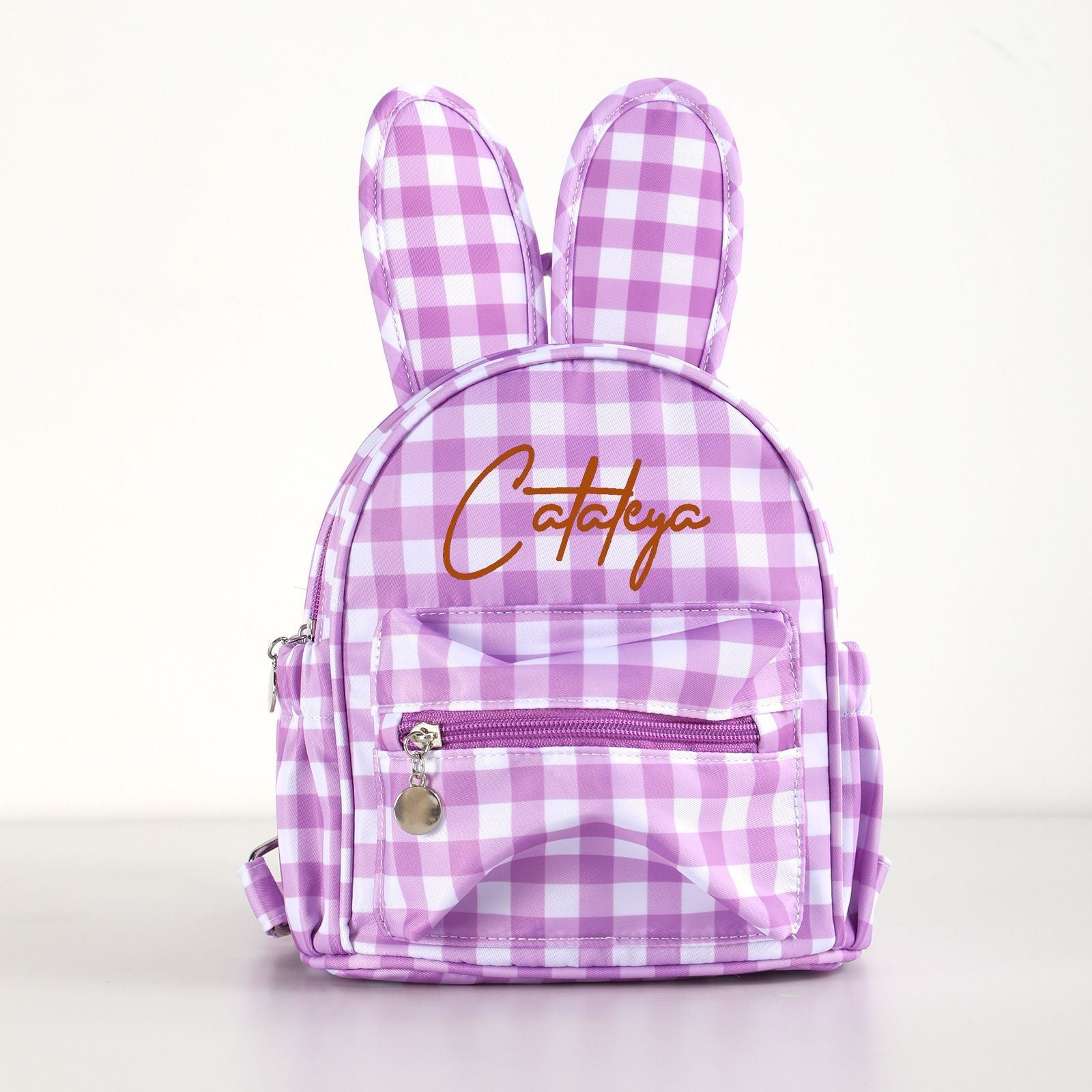 Gingham Bunny Ear Mini Backpack – Cute Plaid Bag for Girls (4 Colours)