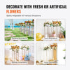 10PCS 31.5inch High Wedding Flower Stand, With Acrylic Laminate,Metal Vase Column Geometric Centerpiece Stands, Gold Rectangular Floral Display Rack For Events Reception, Party Decoration