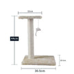 Cat Scratching Post with Platform & Hanging Toy – Multi Level Cat Tree Scratcher with Plush Bed