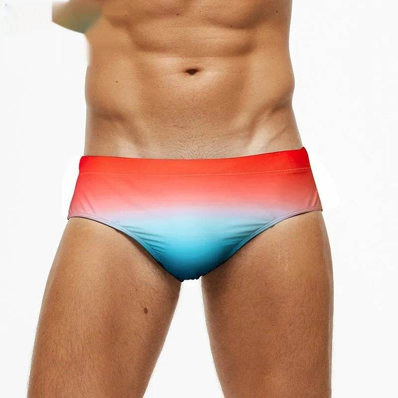 Solid Color Plus Size Swimming Trunks Briefs Shorts underwear