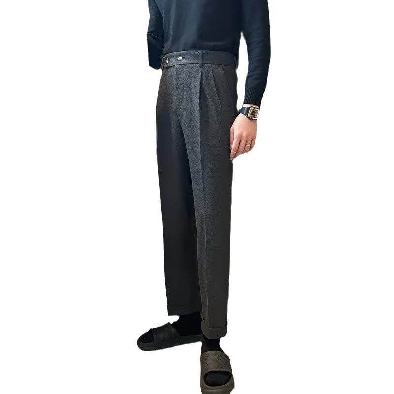 Woolen Draping Straight leg business office Work trouser for men