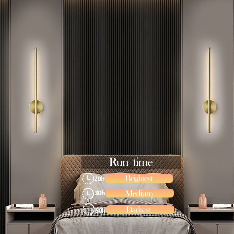 Magnetic Rechargeable Wireless Wall Light – Remote Control Corridor & Bedside Lamp (50cm, Black or Gold)