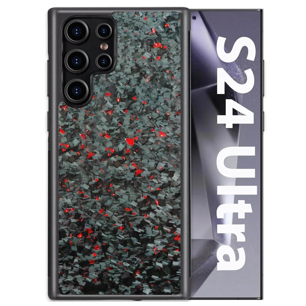 S24Ultra Phone Case Carbon Fiber Magnetic Shockproof Cover