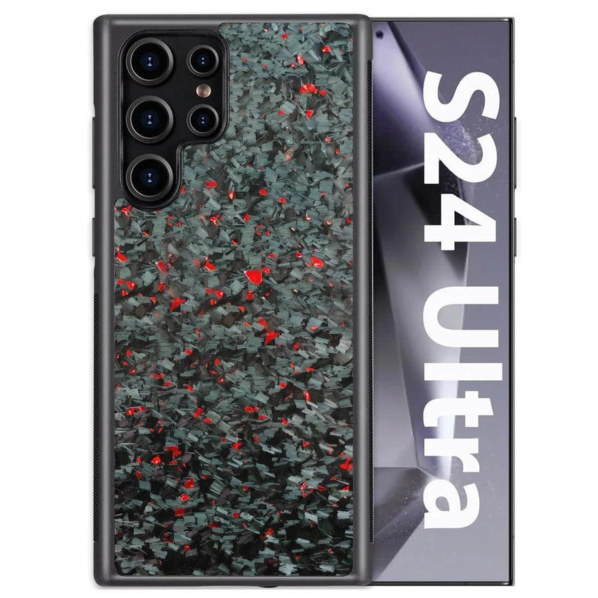 S24Ultra Phone Case Carbon Fiber Magnetic Shockproof Cover