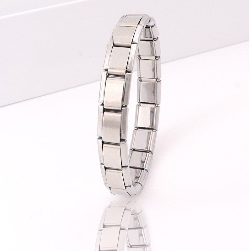 Fashion Personalized Stainless Steel Bracelet – Removable Electroplated Unisex Jewelry