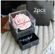 Eternal Flower Rose Jewelry Box for Birthday Presents Valentines Day Wedding Gift Box