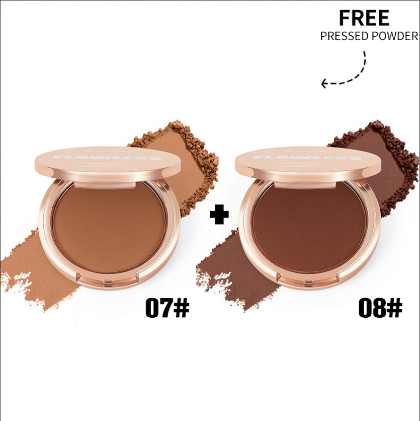 PHOFAY Matte Setting Pressed Powder – Flawless Finish Face Powder (8g, Multiple Sets)