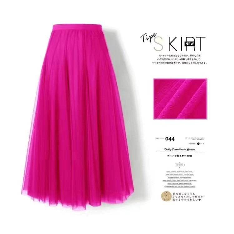 Pleated Mesh Midi Skirt – Women's Prairie Swing Skirt