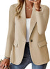 Ins Lapel Button Jacket Fashion Commuter Casual Suit Jacket Women's Long-sleeved Tops Outwear Clothing