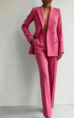 Women's Business Casual Suit Set – Long Sleeve Blazer & Slim Trousers | Canada & USA