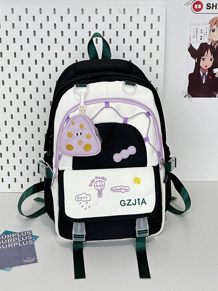 Contrast Colour School Bag – Spacious & Easy Carry