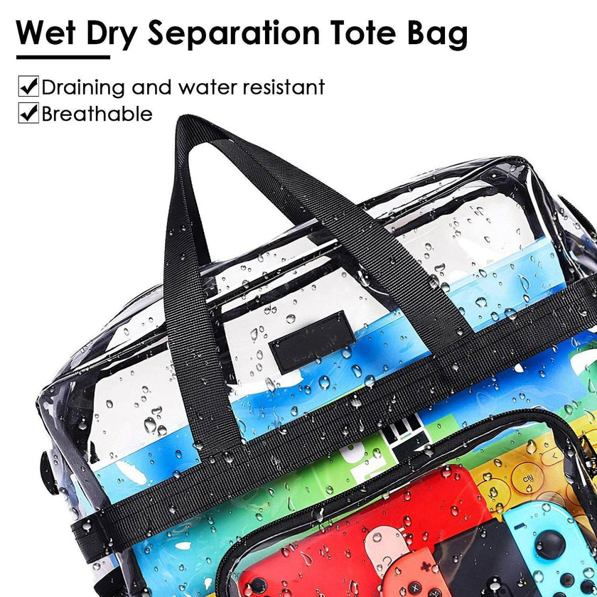 Clear PVC Transparent See through Shoulder Bag Waterproof Picnic Beach Bag
