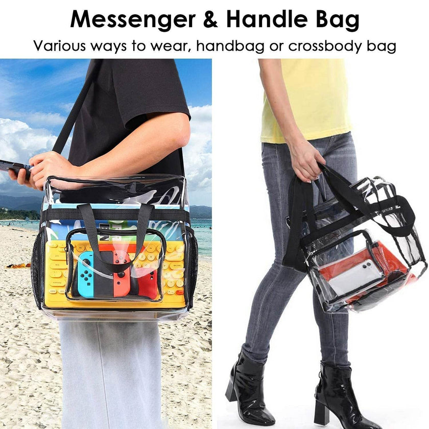 Clear PVC Transparent See through Shoulder Bag Waterproof Picnic Beach Bag