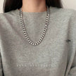 Thick Cuban Link Chain Titanium Steel Necklace Clavicle Chain
