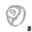Fashion Micro Inlaid Zircon Arab Letters Ring for women