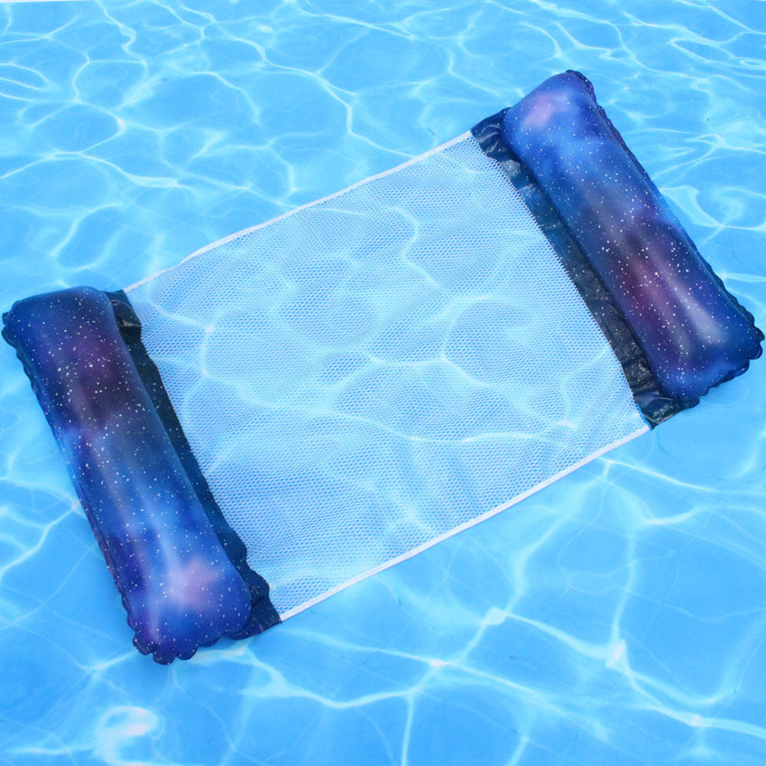 Inflatable Pool Float Lounger – Foldable Striped Floating Row for Adults