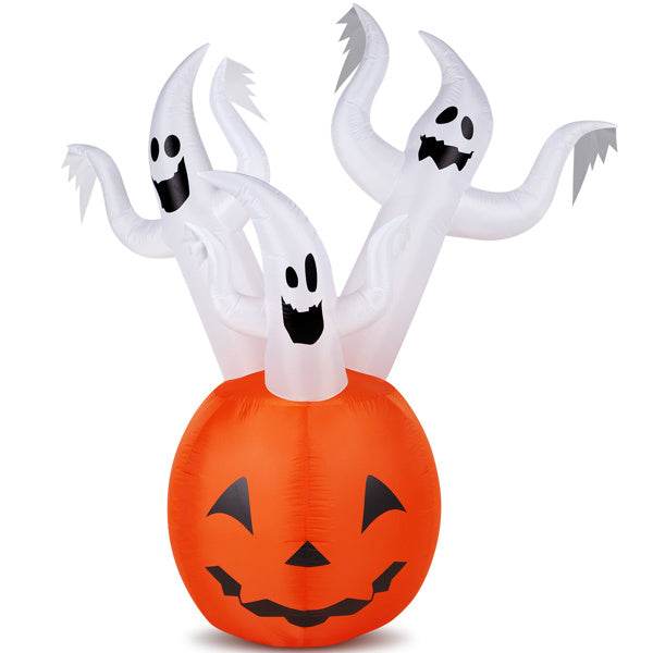 Halloween decorations - 5.9 FT Halloween Inflatable Pumpkin Ghost Outdoor Decorations