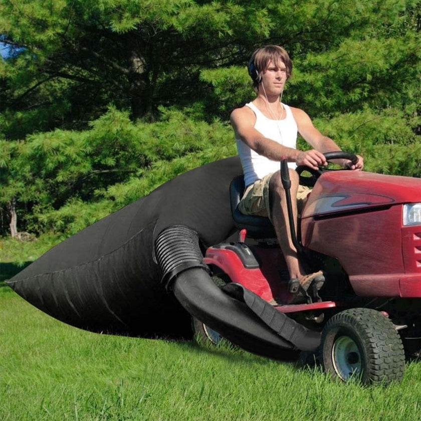 Lawn Tractor Leaf Bag For Riding Lawn Mower Reusable Big Capacity Mower Leaf Bag Black Grass Catcher Bag