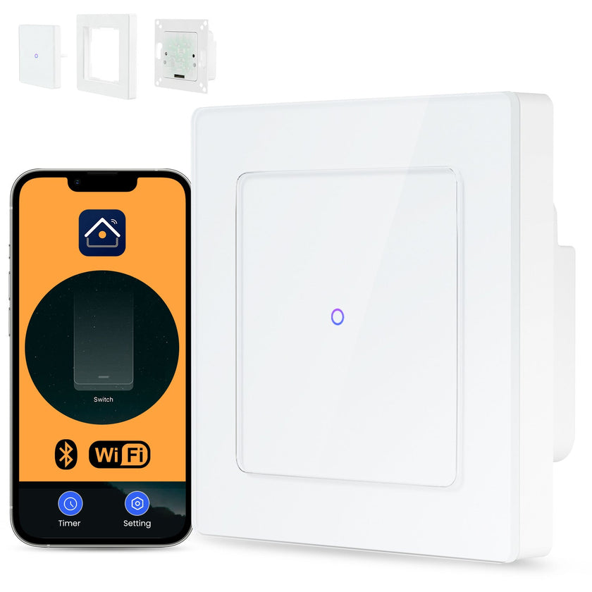 WiFi Smart Switch App Remote Control European Standard Black and White